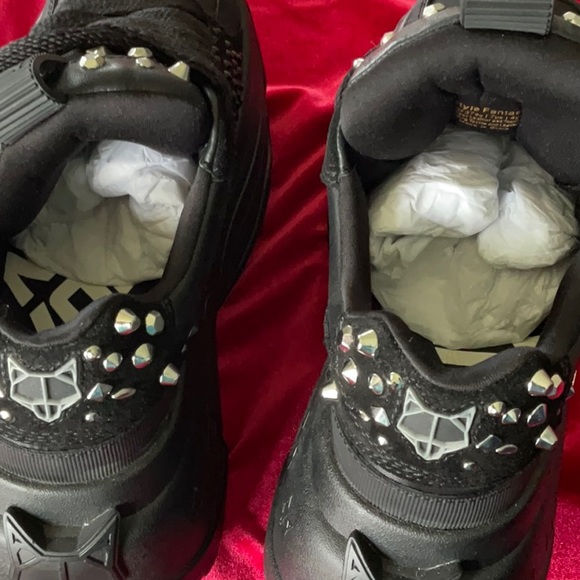 Fantasy Black Diamonds Naked Wolf platform sneaker used one Time - Picture 6 of 9